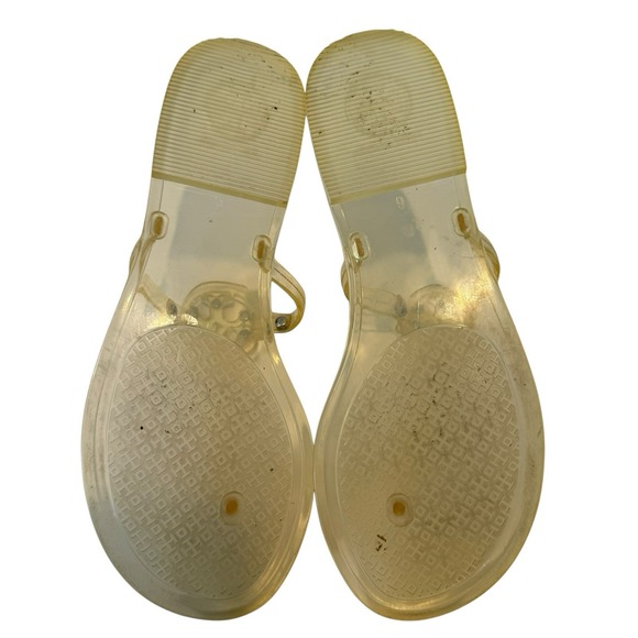 Tory Burch Mini Miller Thong Sandals‎ Clear Yellow Jelly Flip Flops Size 6  S3